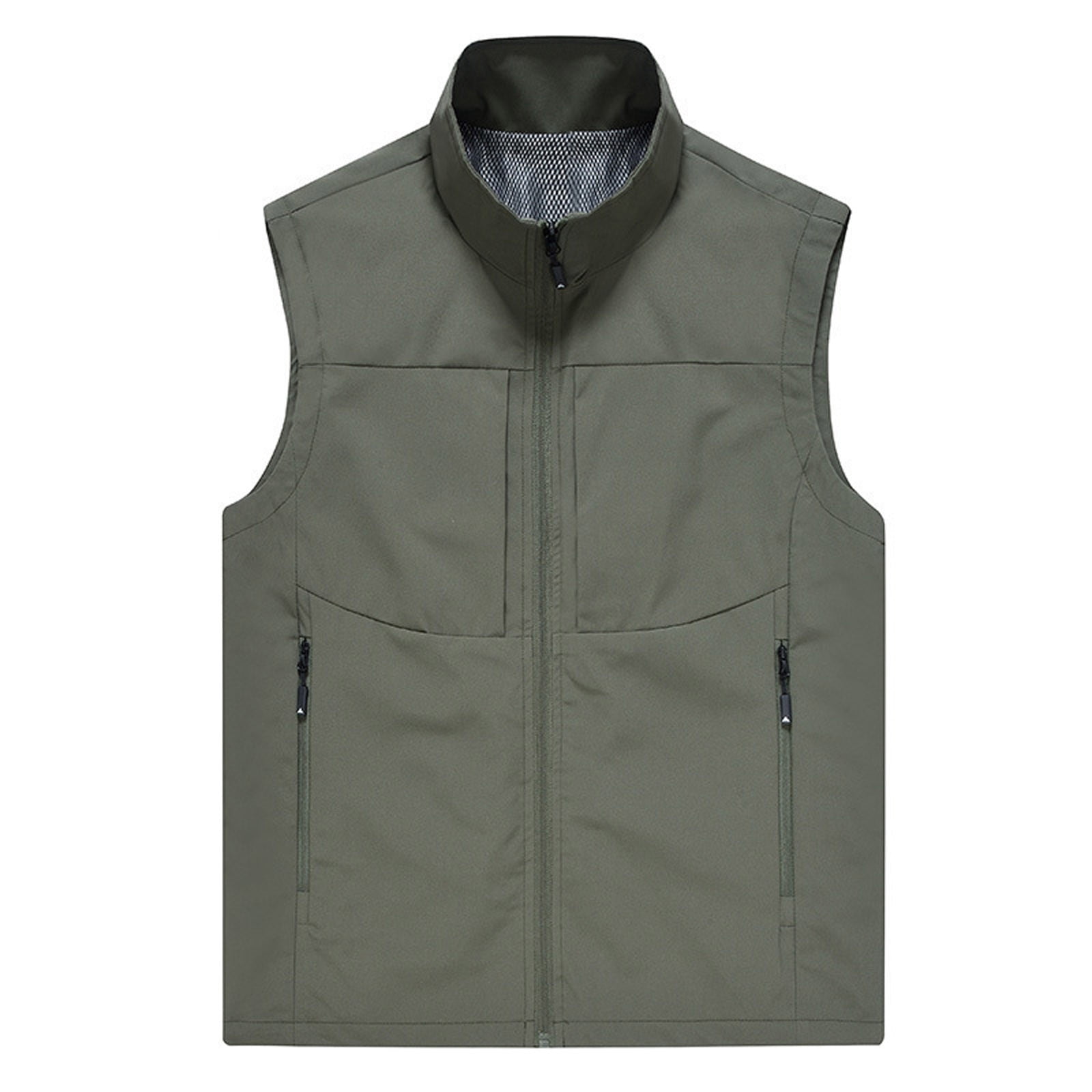 WREESH Mens Thin Lightweight Sports Vest Cargo Vest Quick