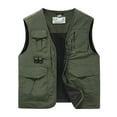 thumbnail image 1 of IYTR Men's Summer Outdoor Multi-Pocket Quick Dry Breathable Vest Lightweight Mesh Photography Waistcoat Fishing Hiking Travel Vest Army Green M, 1 of 1