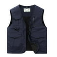 thumbnail image 1 of IYTR Men's Summer Outdoor Multi-Pocket Quick Dry Breathable Vest Lightweight Mesh Photography Waistcoat Fishing Hiking Travel Vest Blue XXXL, 1 of 1