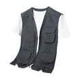 thumbnail image 1 of IYTR Men's Summer Outdoor Multi-Pocket Quick-Drying Breathable Mesh Fishing Vest Photographer Waistcoat Travel Vest Gray XXL, 1 of 1