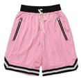 thumbnail image 1 of IYTR Men's Summer Sports Mesh Shorts Quick-Drying Breathable Zipper Pockets Beach Shorts with Dstring Sweatpants Pink XXXXL, 1 of 3
