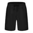 thumbnail image 1 of IYTR Men's Summer Sports Running Gym Shorts Mesh Breathable Solid Color Beach Short Pants with Pockets Black XXXL, 1 of 5