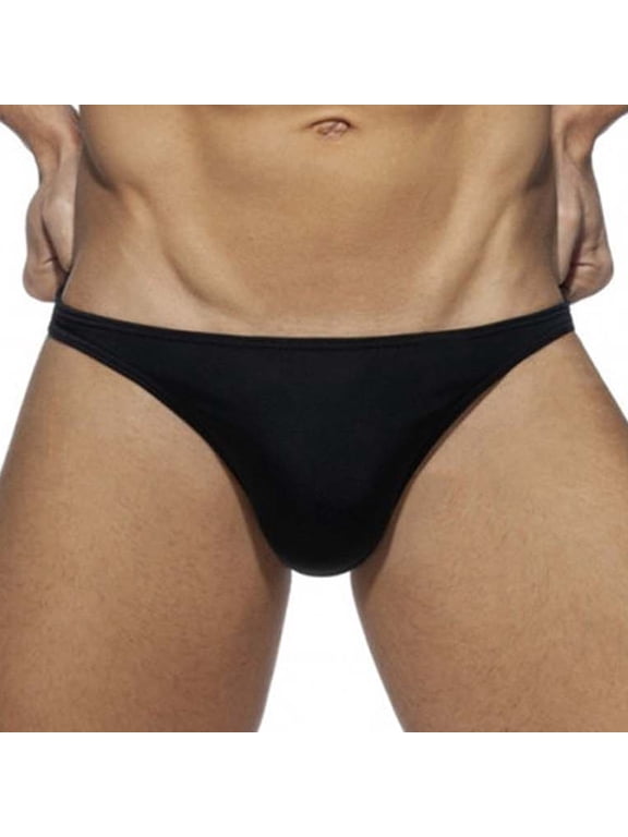 Men's Swim Briefs Thong Low Rise Swimwear Beachwear Bathing Suit Underwear Black XL