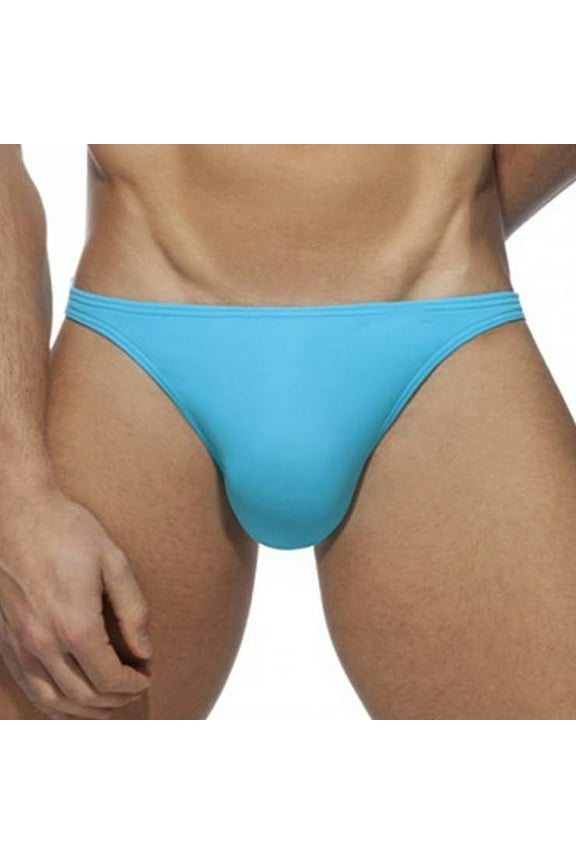 Men's Swim Briefs Thong Low Rise Swimwear Beachwear Bathing Suit Underwear Sky Blue XXL