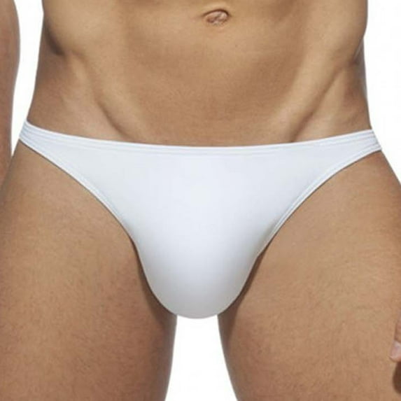 IYTR Men's Swim Briefs Thong Low Rise Swimwear Beachwear Bathing Suit Underwear White M
