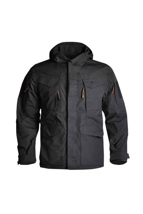 Men's Winter Jacket Warm Fleece Lined Windproof Hooded Outdoor Coat Thick Thinsulate Insulated Snow Jacket Large Pockets Black Black XXXL