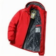 thumbnail image 1 of IYTR Men's Winter Jacket Waterproof Warm Jacket Fleece Lined Warm Snow Coat Hiking Windproof Rain Windbreaker (Red,XXL), 1 of 3
