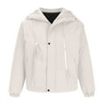 thumbnail image 1 of IYTR Men's Winter Stand Collar Solid Color Zipper Long Sleeve Hooded Padded Coats Outwear Warm Thickening Parkas Jackets Overcoats White XXXL, 1 of 5