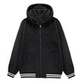 thumbnail image 1 of IYTR Men's Winter Thicken Fleece Hoodie Jacket with Pockets Vintage Baseball Hooded Sweatshirt Coat Outwear Black XXL, 1 of 1