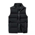 thumbnail image 1 of IYTR Men's Winter Warm Vest Stand Collar Sleeveless Zipper Pockets Lightweight Puffer Waistcoat Outerwear Black L, 1 of 1