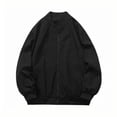 thumbnail image 1 of IYTR Men's Zip Up Jackets Fashion Casual Long Sleeve Windbreaker Coats Spring Fall Sportswear Outerwear with Pocket (Black,XXXXXL), 1 of 4