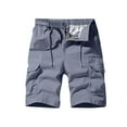 thumbnail image 1 of IYTR Mens Athletic Shorts Cargo Shorts Multi Pocket Zipper Button Straight Leg Sports Shorts Hiking Shorts Summer Workout Shorts Outdoor Casual Solid Color Sweatpants Shorts (Gray,L), 1 of 3