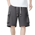 thumbnail image 1 of IYTR Mens Baggy Cargo Shorts Stylish Trendy Y2k Short Joggers Short Pants Track Street Wears Casual Summer Outfits (Coffee,L), 1 of 8