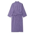 thumbnail image 1 of IYTR Mens Bathrobe Solid Color Shawl Collar Robe Waffle Thin Robe In Spring And Summer Purple XL, 1 of 2