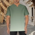 thumbnail image 1 of IYTR Mens Beach Shirts Summer Fashion Gradient Color Short Sleeve T Shirts Casual Pullover V Neck Tee Shirts Loose Sports Fitness Shirts Multicolor XXXXXL, 1 of 5