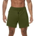 thumbnail image 1 of IYTR Mens Beach Shorts Casual Athletic Shorts Summer Solid Color Straight Shorts With Multi Pockets Drawstring Elastic Waist Shorts Army Green XL, 1 of 5
