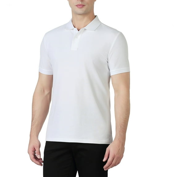 IYTR Mens Business Shirts Fashion Relaxed Fit Shirts Casual Comfy Summer Solid Color Short Sleeve T Shirts Button-up Round Neck White M
