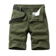 thumbnail image 1 of IYTR Mens Cargo Shorts Zipper Button with Pocket Sports Shorts Casual Outdoor Hiking Shorts Sweatpants Solid Color Athletic Shorts Summer Shorts (Green 34), 1 of 3