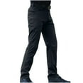 thumbnail image 1 of IYTR Mens Casual Pants Straight Leg Pants With Pockets Button Zipper Business Casual Work Trousers Solid Color Black M, 1 of 6