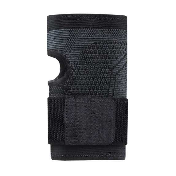 IYTR Mens Compression Wrist Sleeve Breathable Adjustable Hand Wrist Splint Support Fingerless Gloves for Hand Pain Relief Black L