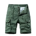 thumbnail image 1 of IYTR Mens Cargo Shorts Solid Color Drawstring Shorts Pants Zipper Button Shorts Pants Outdoor Sports Shorts With Multi Pockets Army Green XXL, 1 of 4