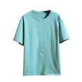 thumbnail image 1 of IYTR Mens Cotton T Shirt Fashion Casual Comfy Summer Solid Color Short Sleeve T Shirts Base Tshirts Fitness Sports Shirts Pullover Crew Neck Green XXXL, 1 of 3