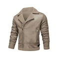 thumbnail image 1 of IYTR Mens Fleece Jacket Long Sleeve Thick Thermal Coats Casual Fashion Lapel Winter Warm Coats Outerwear (Beige,M), 1 of 9