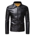 thumbnail image 1 of IYTR Mens Formal Suit Coat Button Up Lapel Fashion Print Business Casual Suit Coats with Pocket Long Sleeve Jacket Black L, 1 of 2