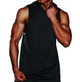 thumbnail image 1 of IYTR Mens Gym Tee Shirts Summer Sleeveless T Shirts Comfy Casual Leisure Tropical Beach Tank Tops Hooded Solid Color Black XL, 1 of 7