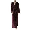 thumbnail image 1 of IYTR Mens Hooded Pajamas Robes Solid Color Shawl Collar Robe Winter Warm And Comfortable Bathrobes Wine M, 1 of 7