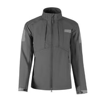 IYTR Mens Jackets Comfortable Outdoor Sport Jackets with Pocket Solid Color Zipper Stand-up Collar Long Sleeve Jacket Gray XL