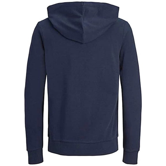 IYTR Mens Jackets Long Sleeve Jacket Zipper Hooded Neck Fashion Drawstring Hooded Jackets with Pocket Solid Color Blue M