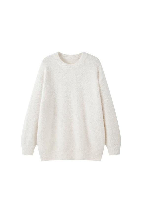 Mens Knitted Pullover Sweatshirts Fashion Casual Long Sleeve Wool Sweater Tops Tracksuit Outdoor Tops Warm Pullover (Beige,XXL)