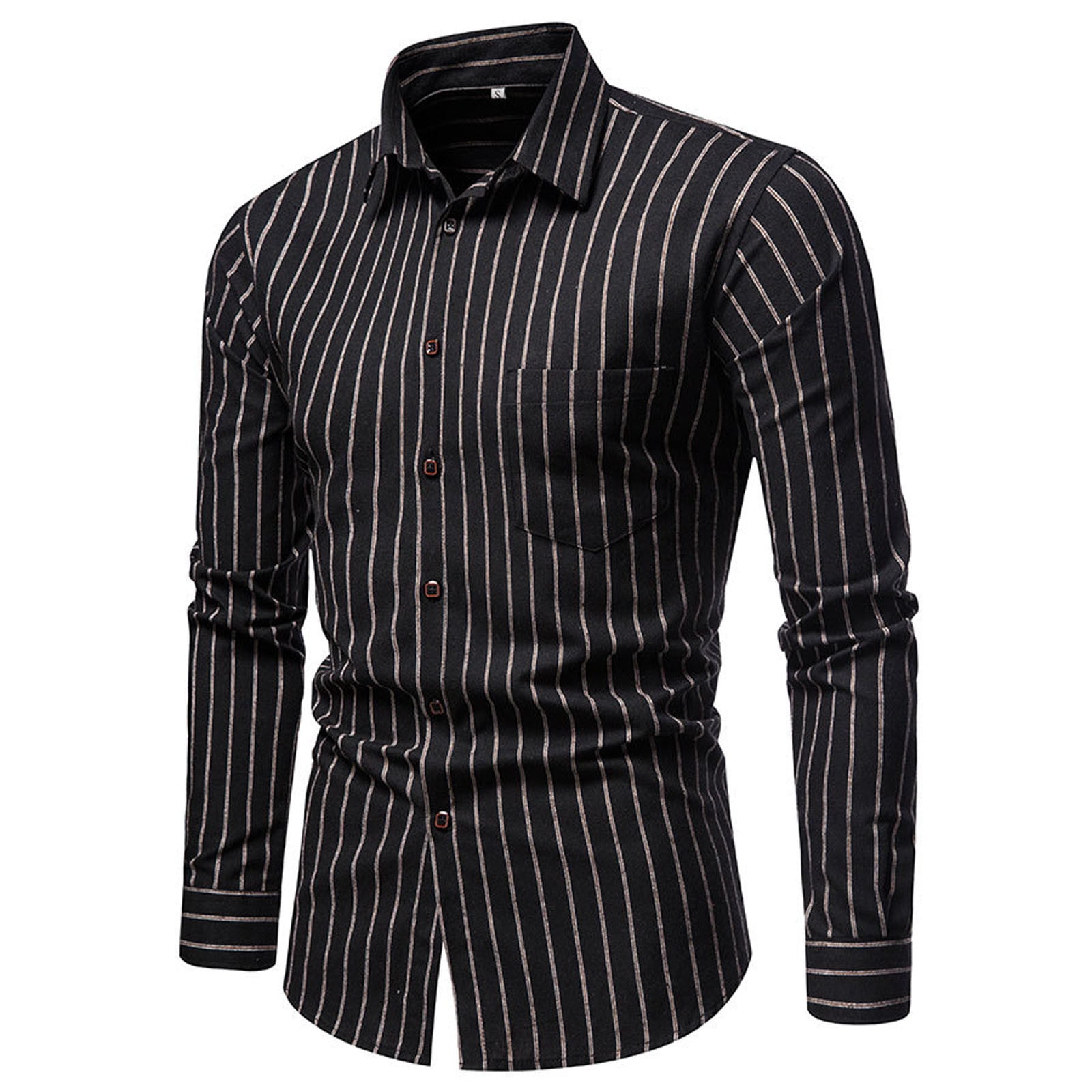 IYTR Mens Office Shirts Fall Fashion Plaid Long Sleeve Shirts Simple