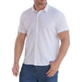 thumbnail image 1 of IYTR Mens Plus Size Short Sleeve T-Shirt Casual Button Up Turndown Collar Shirt Summer Comfy Loose Business Dress Shirt, 1 of 7