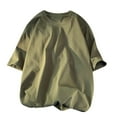 thumbnail image 1 of IYTR Mens Shirts Summer Solid Color Short Sleeve T Shirts Fashion Pullovers Crewneck T-shirts Loose Outdoor Sport Fitness T-shirts Army Green XXL, 1 of 6
