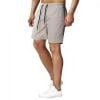 IYTR Mens Shorts Summer Elastic Waist Drawstring Beach Shorts Casual Solid Color Sports Fitness Shorts Gray XL