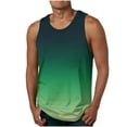 thumbnail image 1 of IYTR Mens Sleeveless Shirts Summer Crewneck Tank Tops Comfy Gradient Print Fashion Casual Sports Tank Tops T Shirts Blouses Army Green S, 1 of 4