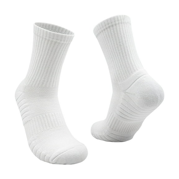 IYTR Mens Socks Solid Color Sport Comfortable Breathable Thickened Bottom Mid Length Socks