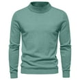 thumbnail image 1 of IYTR Mens Stand Collar Sweaters Solid Color Long Sleeve Pullover Sweater Casual Textured Sweater Green XXL, 1 of 3