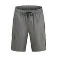 thumbnail image 1 of IYTR Mens Summer Shorts With Pockets Casual Solid Color Performance Workout Running Shorts with Drawstring Comfy Athletics Training Jogger Shorts Gray XXL, 1 of 2
