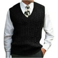thumbnail image 1 of IYTR Mens Sweaters Solid Color Long Sleeve Sweater Pullovers High Neck Fashion Winter Warm Sweater Black L, 1 of 3