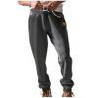 IYTR Mens Sweatpants Casual Drawstring Elastic Waist Fleece Sweatpants Solid Color Binding Leg Pants Tracksuit Pants with Pockets Dark Gray S
