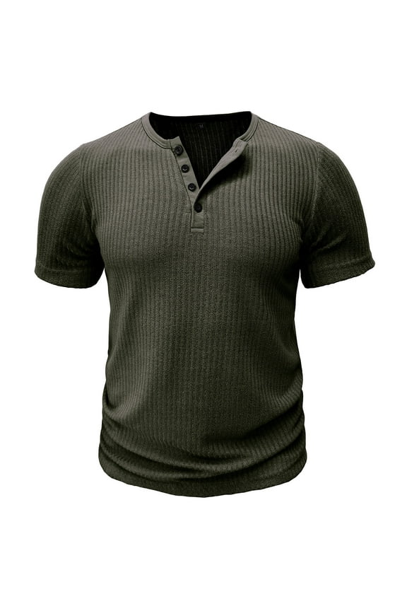 Mens T Shirts Comfy Crewneck Casual Solid Color Summer Fashion Short Sleeve T Shirts Fitness Stretch Thread Gym Shirts Army Green XXL