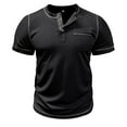 thumbnail image 1 of IYTR Mens T Shirts Fashion Solid Color Comfy Summer Casual Short Sleeve T Shirts Crewneck Slim Fit Athletic Shirts With Pocket Black M, 1 of 5