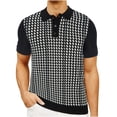 thumbnail image 1 of IYTR Mens T Shirts Summer Striped Short Sleeve T Shirts Lightweight Sport Fitness Shirts Fashion Button-up Turndown Collar T-shirts White M, 1 of 5