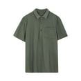 thumbnail image 1 of IYTR Mens Vintage Leisure Work Shirts With Pocket Fashion Lapel Button Down Casual Solid Color Summer Comfy Short Sleeve Shirts Regular Fit T-shirts Green L, 1 of 4