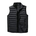 thumbnail image 1 of IYTR Mens Winter Jacket Padded Warm Vest Jacket Coats with Pocket Sleeveless Jacket Zipper Stand-up Collar Solid Color Black XXL, 1 of 4
