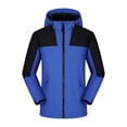 thumbnail image 1 of IYTR Mens Winter Jacket Zipper Hooded Neck Solid Color Outdoor Sports Warm Jacket with Pocket Long Sleeve Jacket Blue XXXXL, 1 of 4