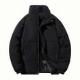 thumbnail image 1 of IYTR Mens Winter Warm Thick Corduroy Jacket Long Sleeve Casual Outdoor Coat Solid Color Zip Up Jacket Outerwear (Black,XL), 1 of 3